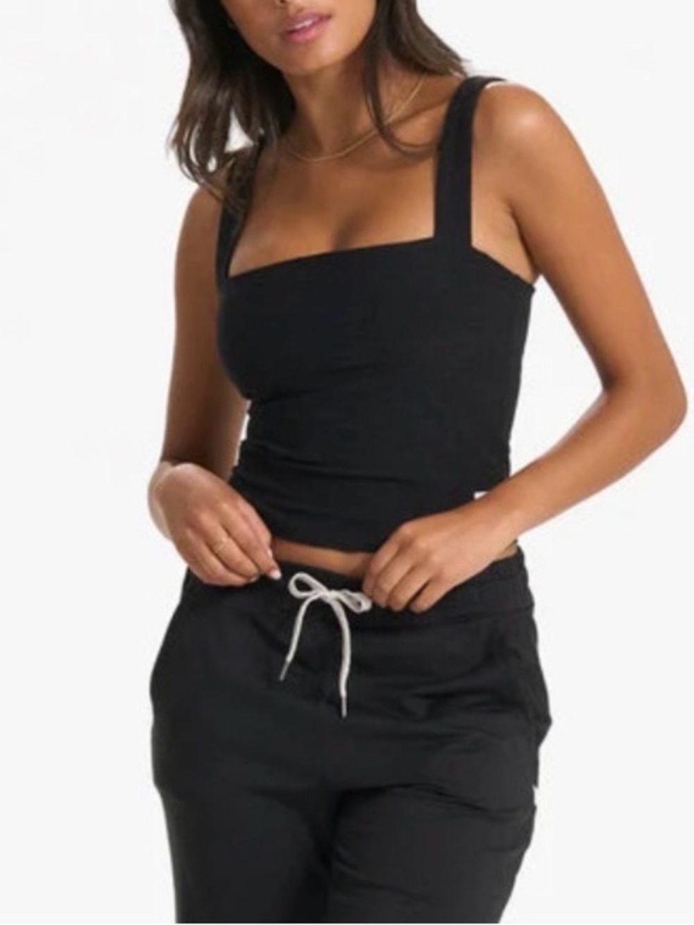 Vuori Square-Neck Crop Tank Top